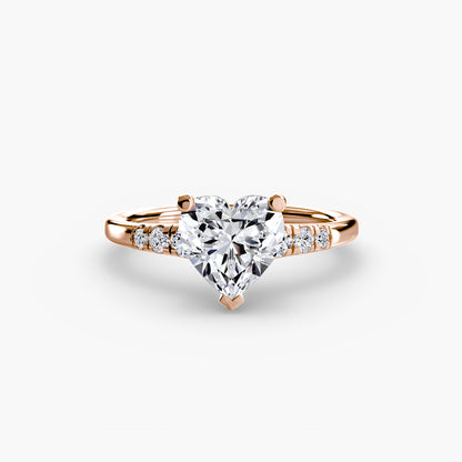 Solitaire Engagement Ring with Shoulder Accents