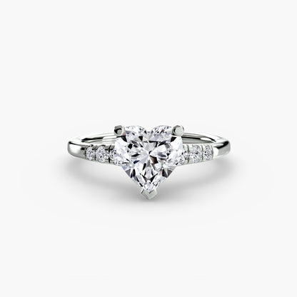 Solitaire Engagement Ring with Shoulder Accents