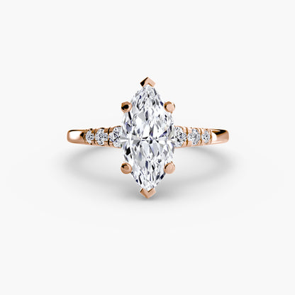 Solitaire Engagement Ring with Shoulder Accents