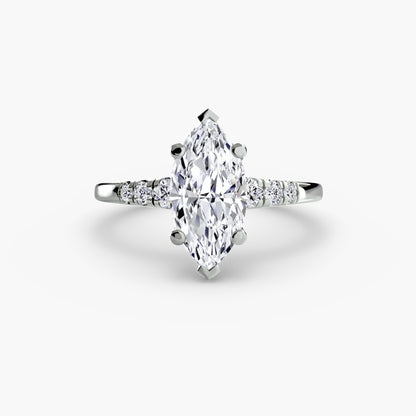 Solitaire Engagement Ring with Shoulder Accents