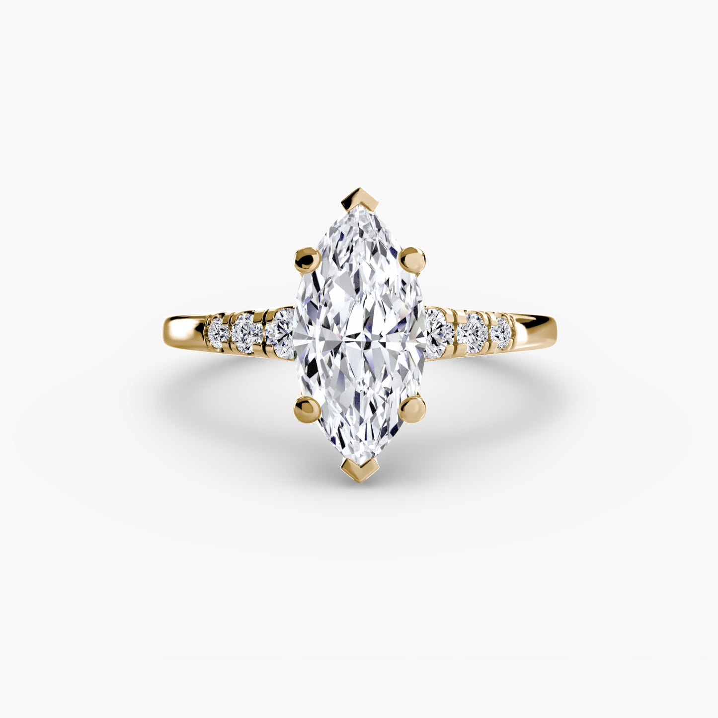 Solitaire Engagement Ring with Shoulder Accents