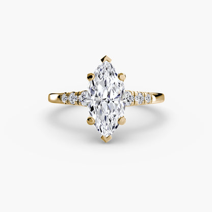 Solitaire Engagement Ring with Shoulder Accents