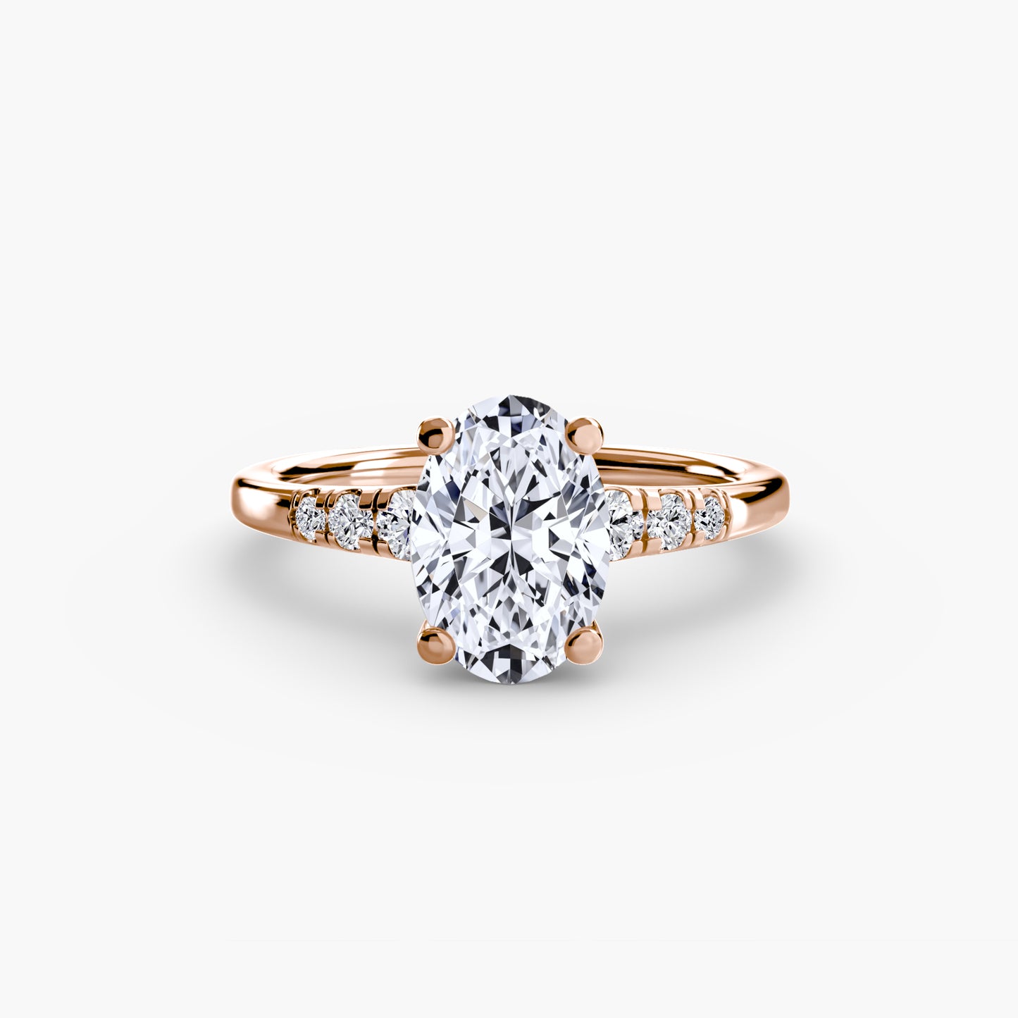 Solitaire Engagement Ring with Shoulder Accents