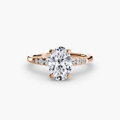 Solitaire Engagement Ring with Shoulder Accents