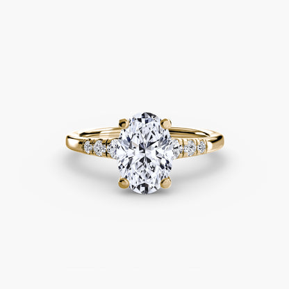 Solitaire Engagement Ring with Shoulder Accents