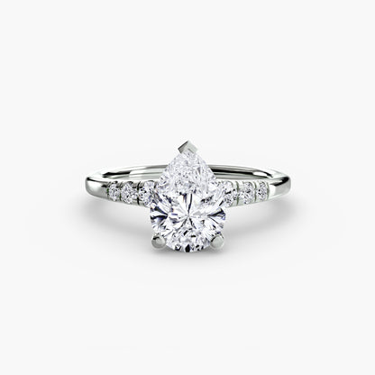 Solitaire Engagement Ring with Shoulder Accents