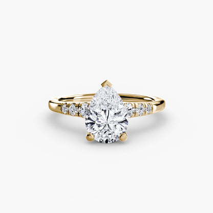 Solitaire Engagement Ring with Shoulder Accents