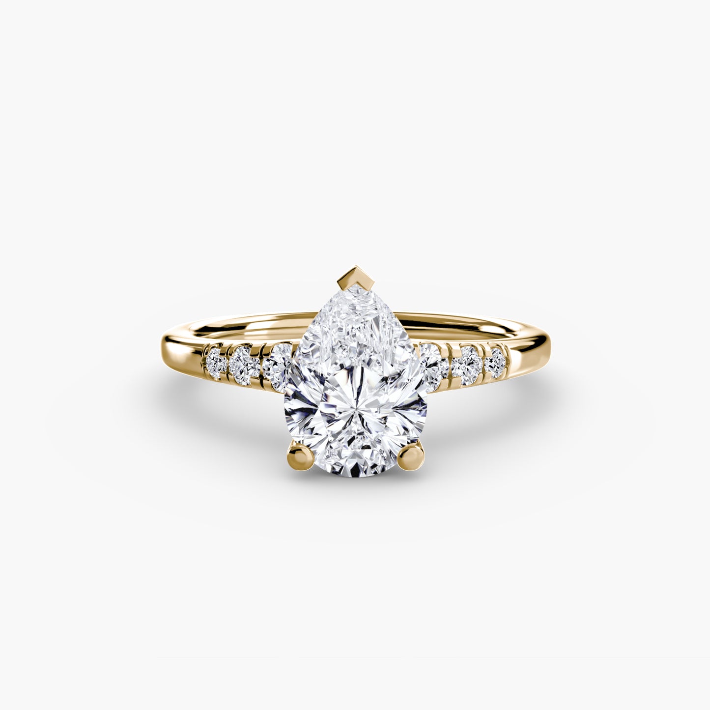 Solitaire Engagement Ring with Shoulder Accents