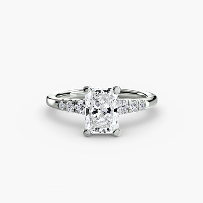 Solitaire Engagement Ring with Shoulder Accents