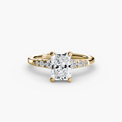 Solitaire Engagement Ring with Shoulder Accents
