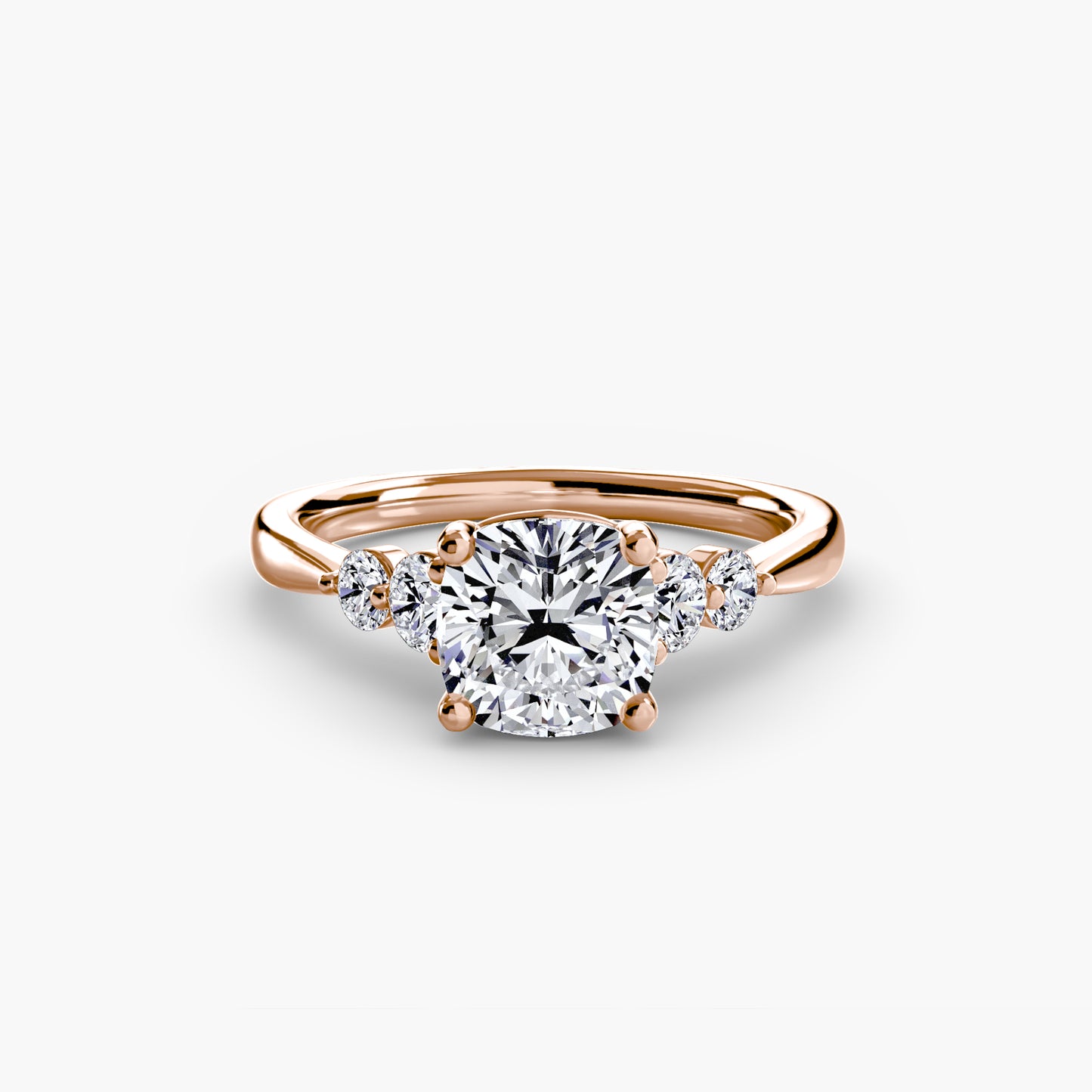 Solitaire Engagement Ring with Shoulder Accents
