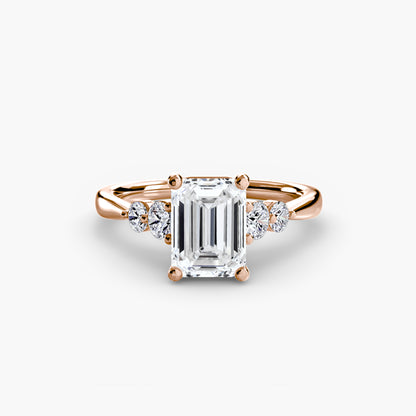 Solitaire Engagement Ring with Shoulder Accents