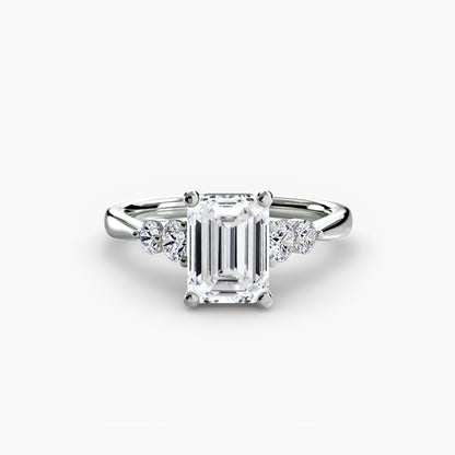 Solitaire Engagement Ring with Shoulder Accents