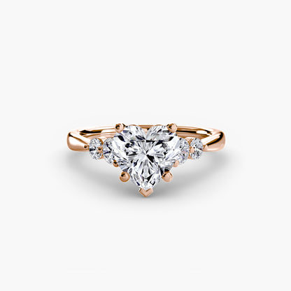Solitaire Engagement Ring with Shoulder Accents