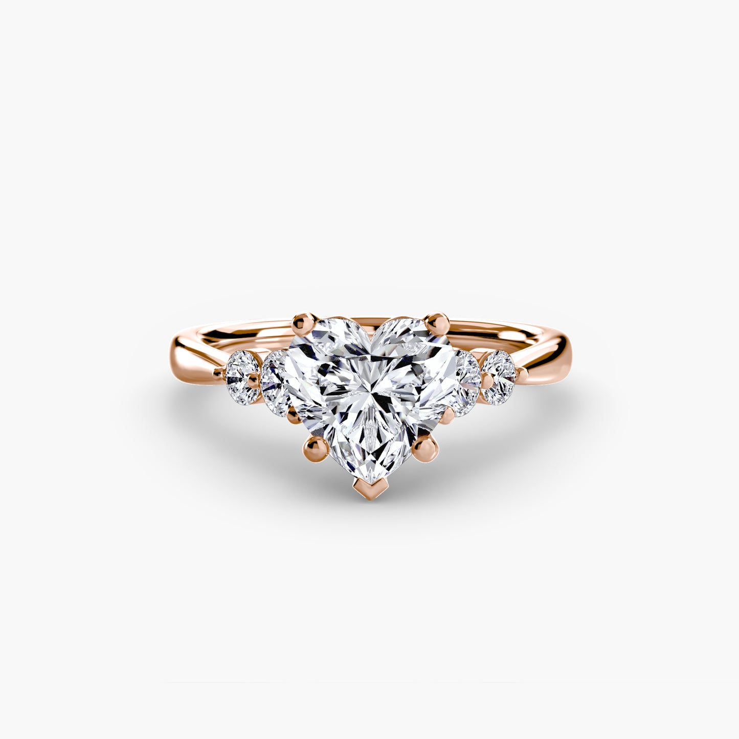 Solitaire Engagement Ring with Shoulder Accents