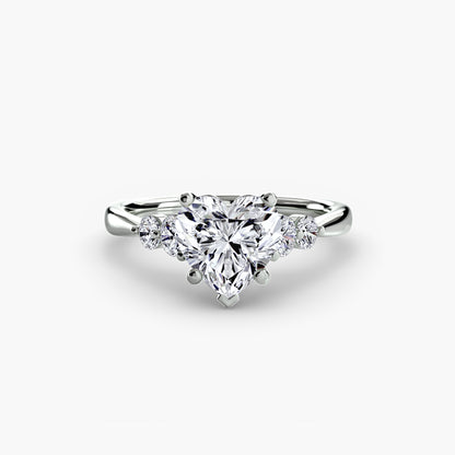 Solitaire Engagement Ring with Shoulder Accents