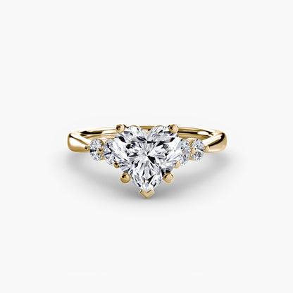 Solitaire Engagement Ring with Shoulder Accents