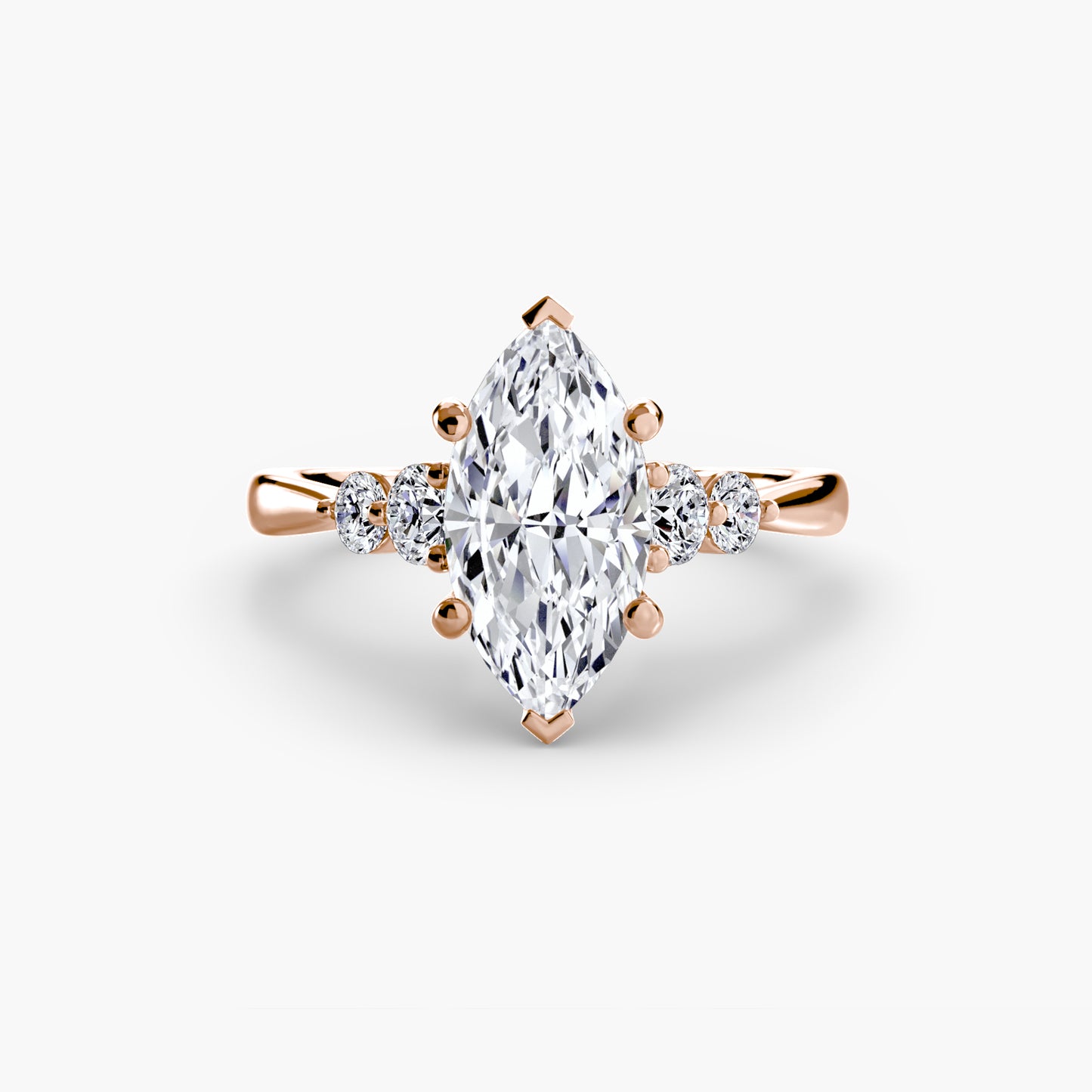 Solitaire Engagement Ring with Shoulder Accents