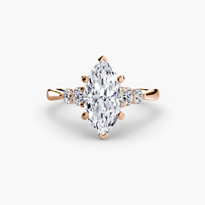 Solitaire Engagement Ring with Shoulder Accents
