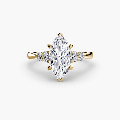 Solitaire Engagement Ring with Shoulder Accents