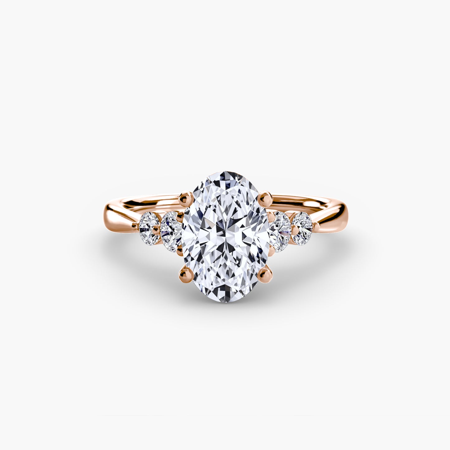 Solitaire Engagement Ring with Shoulder Accents