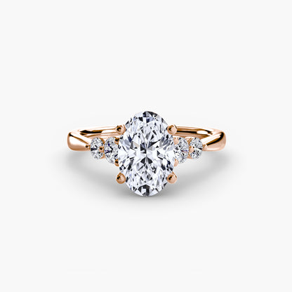 Solitaire Engagement Ring with Shoulder Accents