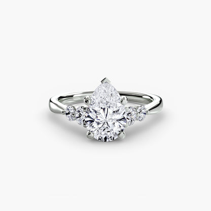 Solitaire Engagement Ring with Shoulder Accents
