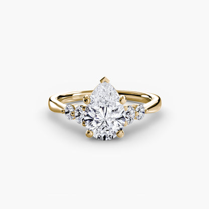Solitaire Engagement Ring with Shoulder Accents