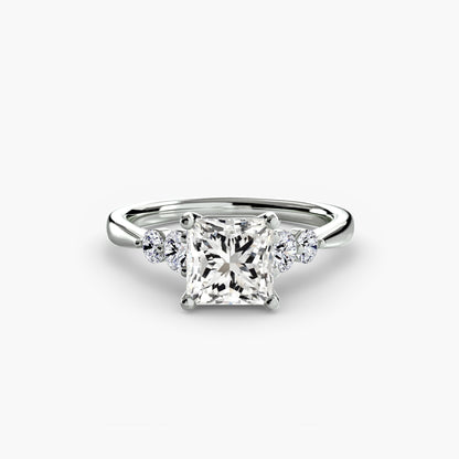 Solitaire Engagement Ring with Shoulder Accents