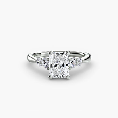 Solitaire Engagement Ring with Shoulder Accents
