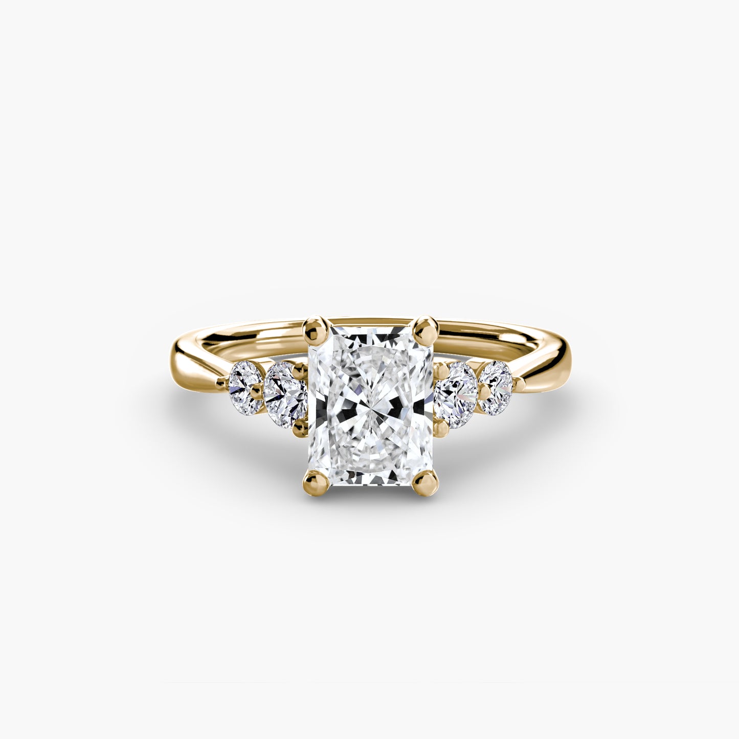 Solitaire Engagement Ring with Shoulder Accents
