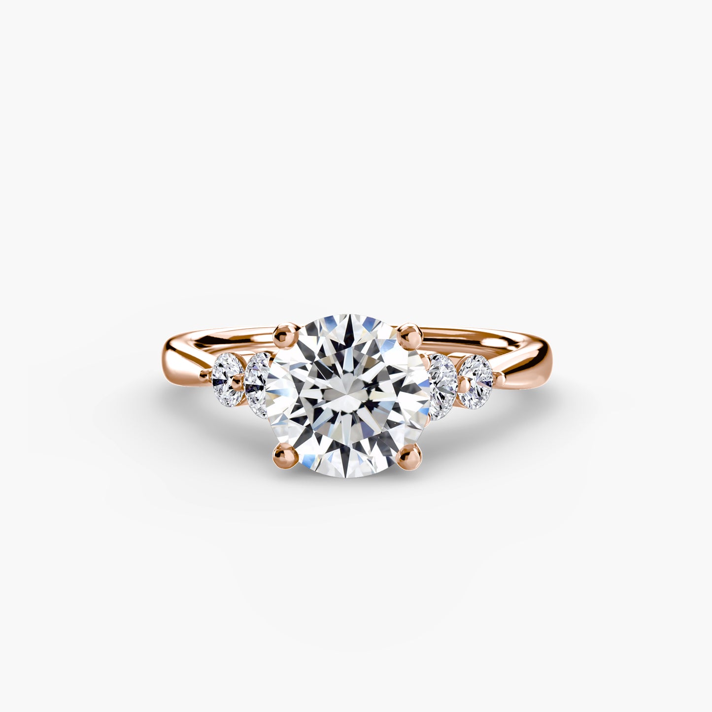 Solitaire Engagement Ring with Shoulder Accents