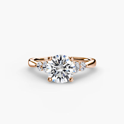 Solitaire Engagement Ring with Shoulder Accents