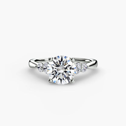 Solitaire Engagement Ring with Shoulder Accents