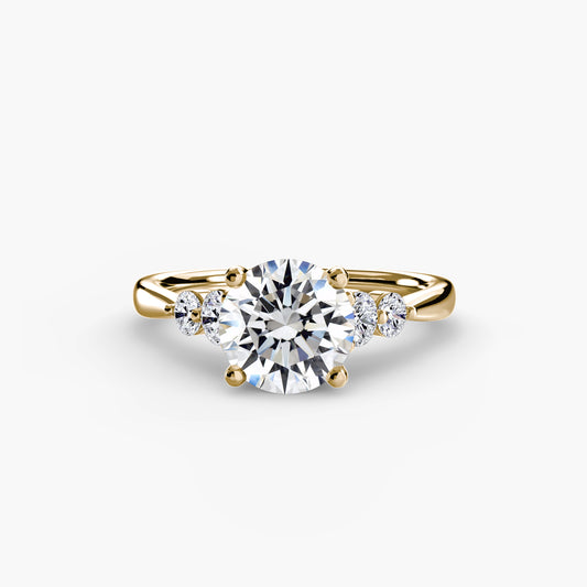 Solitaire Engagement Ring with Shoulder Accents
