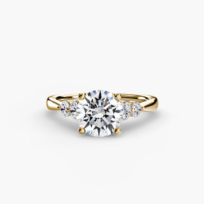 Solitaire Engagement Ring with Shoulder Accents