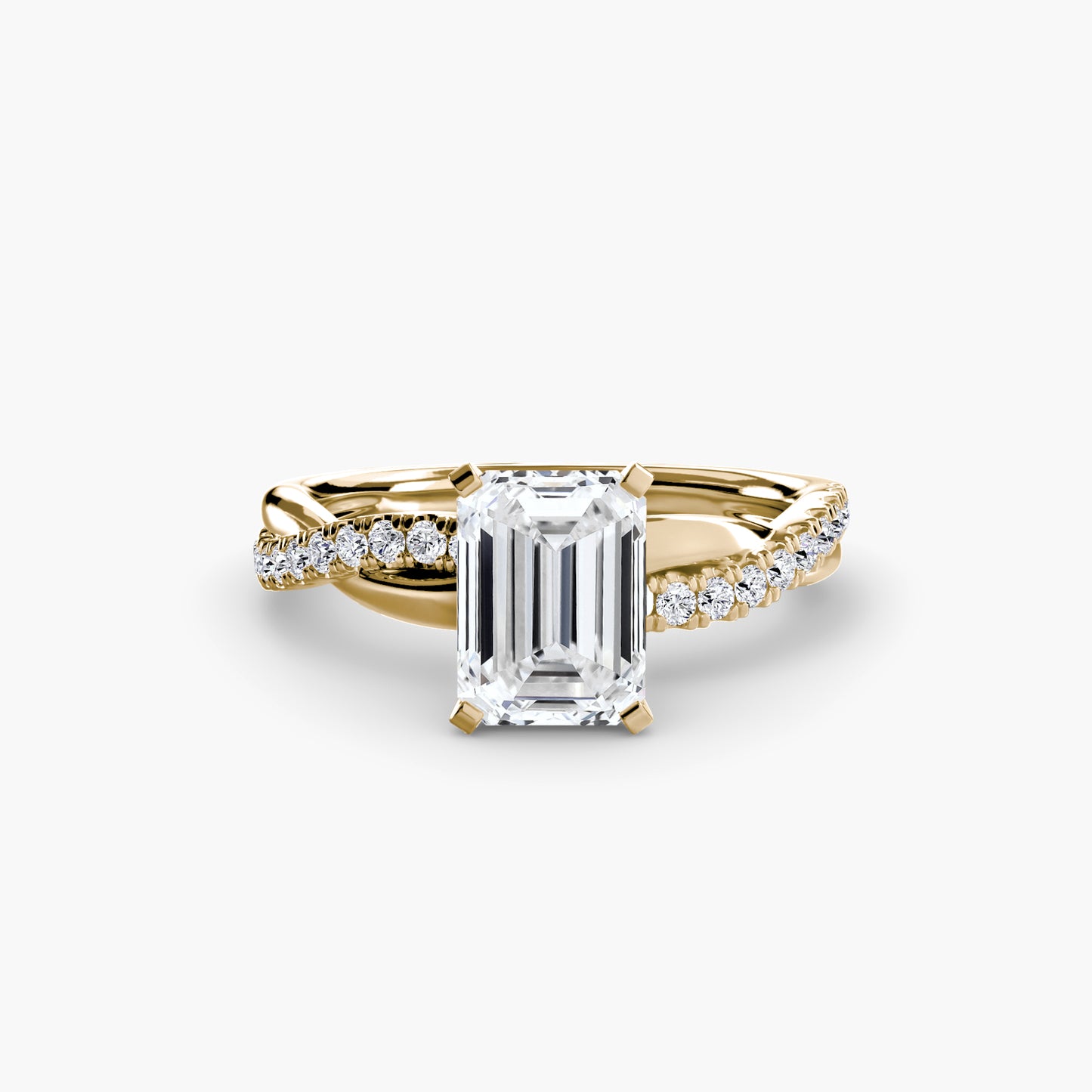 Twisted Pavé Bypass Engagement Ring