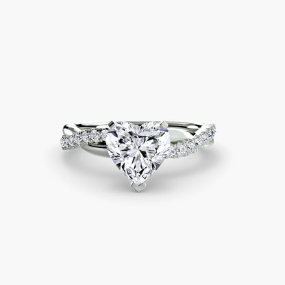 Twisted Pavé Bypass Engagement Ring