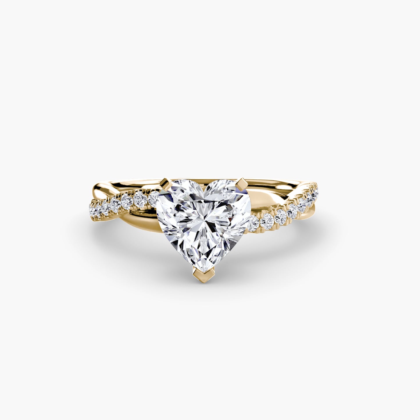 Twisted Pavé Bypass Engagement Ring