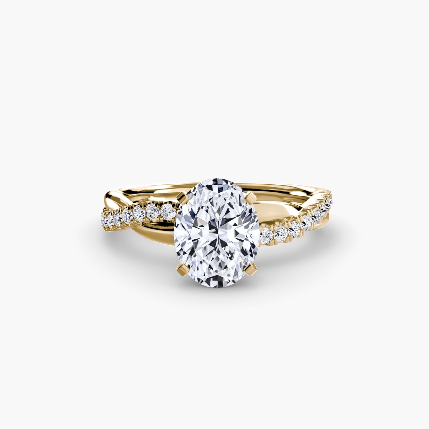 Twisted Pavé Bypass Engagement Ring