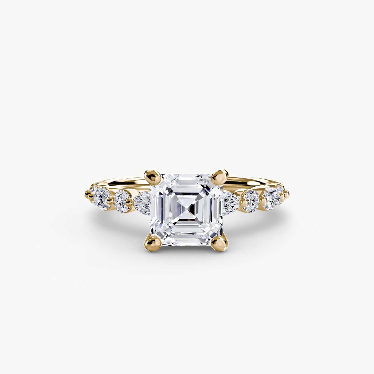 Shared-Prong Diamond Half-Eternity Band