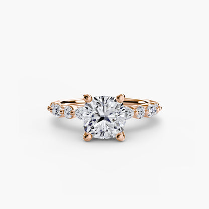 Shared-Prong Diamond Half-Eternity Band