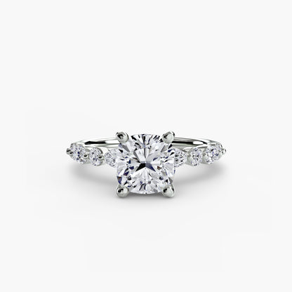 Shared-Prong Diamond Half-Eternity Band