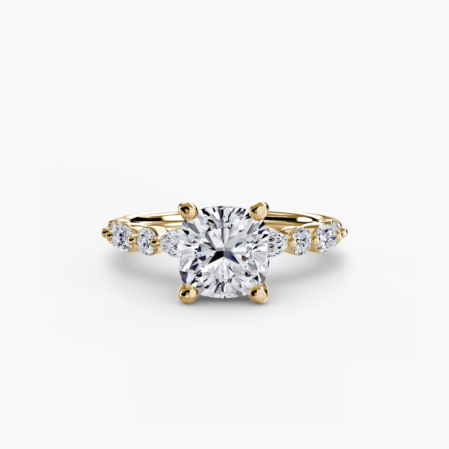 Shared-Prong Diamond Half-Eternity Band