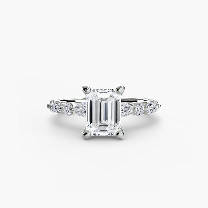 Shared-Prong Diamond Half-Eternity Band