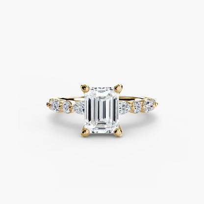 Shared-Prong Diamond Half-Eternity Band