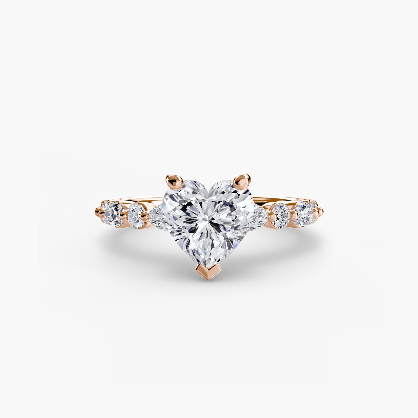 Shared-Prong Diamond Half-Eternity Band