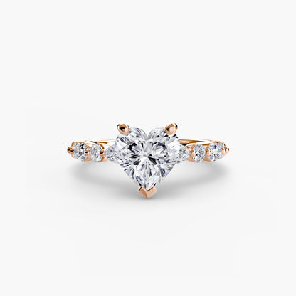 Shared-Prong Diamond Half-Eternity Band