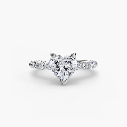 Shared-Prong Diamond Half-Eternity Band