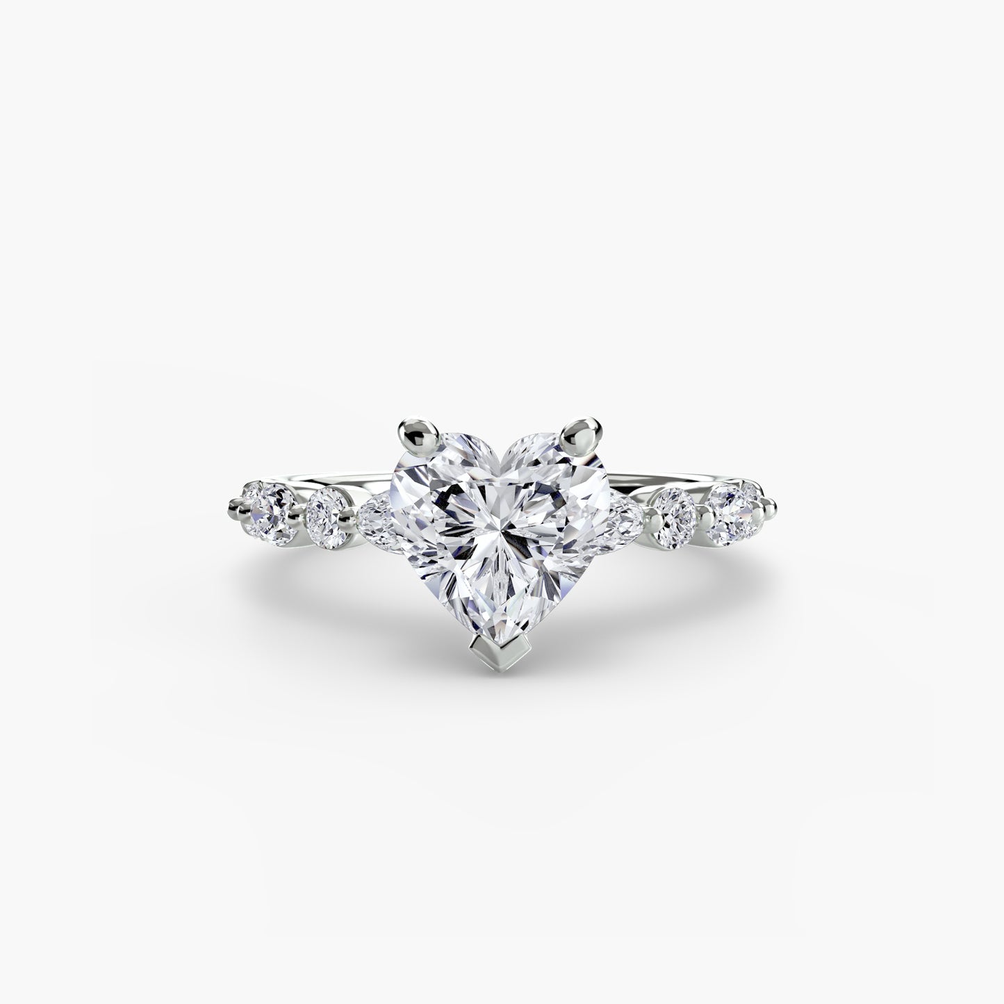 Shared-Prong Diamond Half-Eternity Band